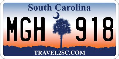 SC license plate MGH918