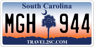 SC license plate MGH944