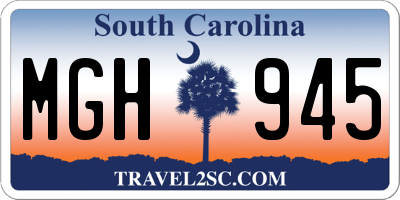 SC license plate MGH945