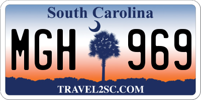 SC license plate MGH969