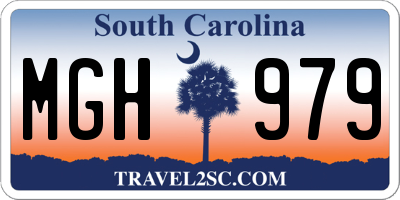 SC license plate MGH979