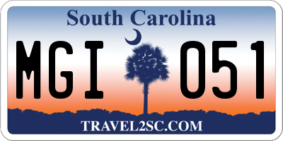 SC license plate MGI051