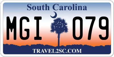 SC license plate MGI079