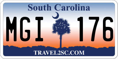 SC license plate MGI176