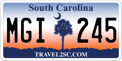 SC license plate MGI245