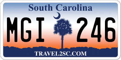 SC license plate MGI246