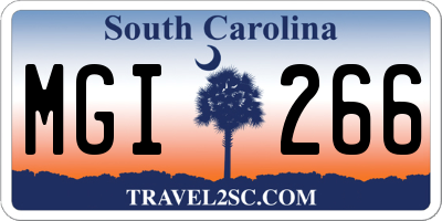 SC license plate MGI266