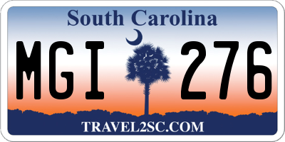 SC license plate MGI276