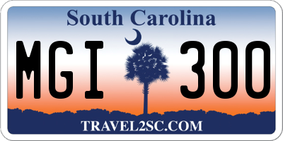 SC license plate MGI300