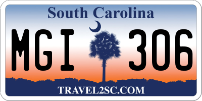 SC license plate MGI306