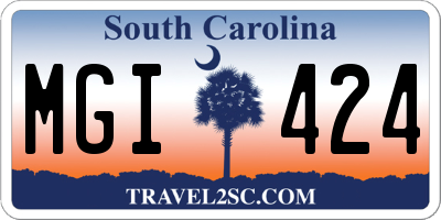 SC license plate MGI424