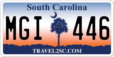 SC license plate MGI446