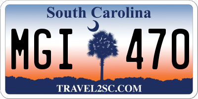SC license plate MGI470