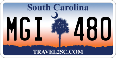 SC license plate MGI480