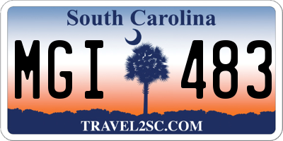 SC license plate MGI483