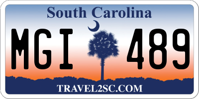 SC license plate MGI489
