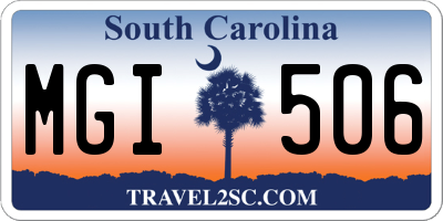 SC license plate MGI506
