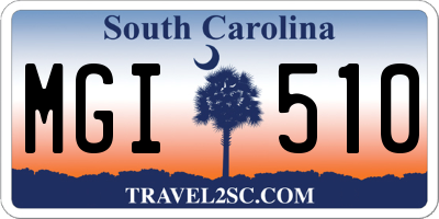 SC license plate MGI510