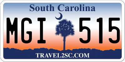 SC license plate MGI515