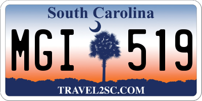 SC license plate MGI519