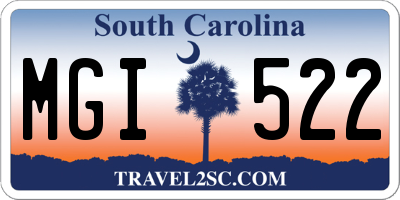 SC license plate MGI522