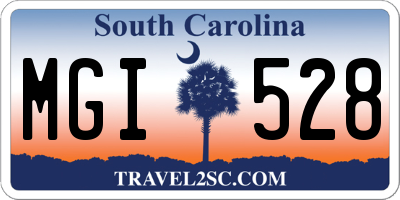 SC license plate MGI528