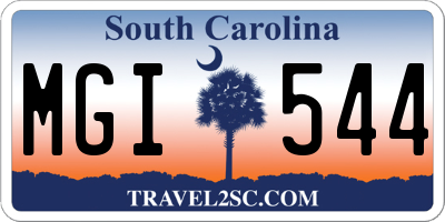 SC license plate MGI544