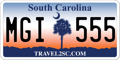 SC license plate MGI555