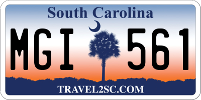 SC license plate MGI561