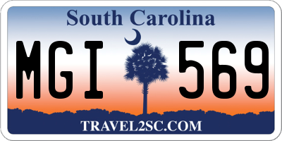 SC license plate MGI569