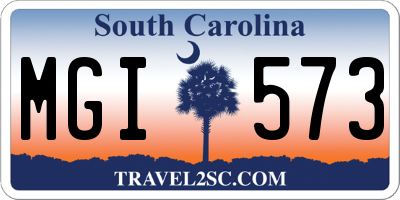 SC license plate MGI573