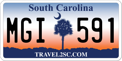 SC license plate MGI591