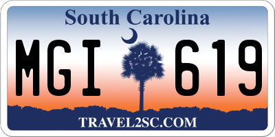 SC license plate MGI619