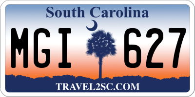 SC license plate MGI627