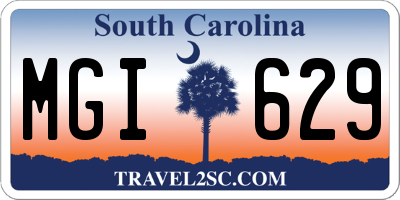 SC license plate MGI629
