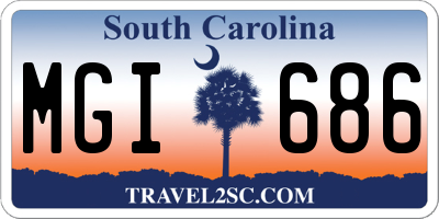 SC license plate MGI686