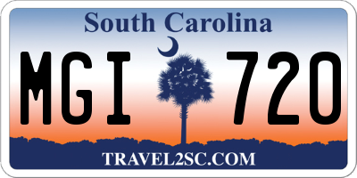 SC license plate MGI720