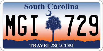 SC license plate MGI729