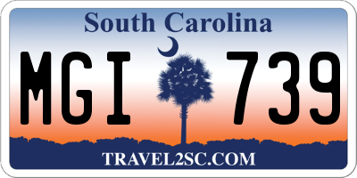 SC license plate MGI739