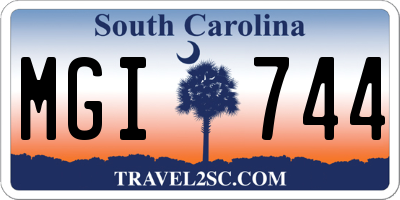 SC license plate MGI744