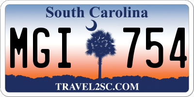 SC license plate MGI754