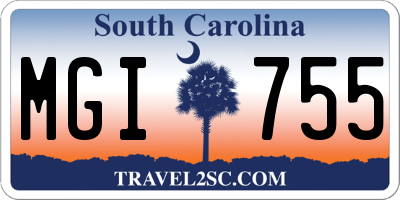 SC license plate MGI755