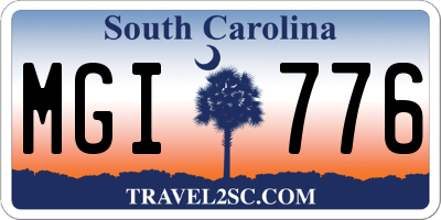 SC license plate MGI776