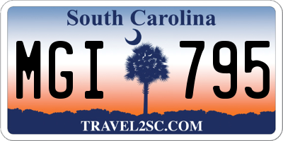 SC license plate MGI795