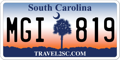 SC license plate MGI819