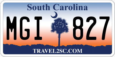 SC license plate MGI827