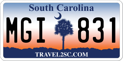 SC license plate MGI831