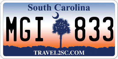 SC license plate MGI833