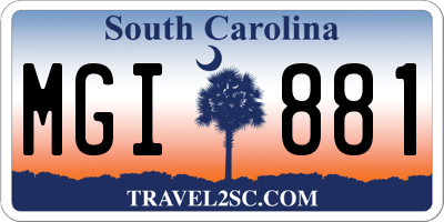 SC license plate MGI881