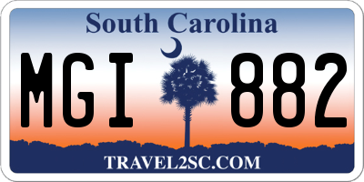 SC license plate MGI882